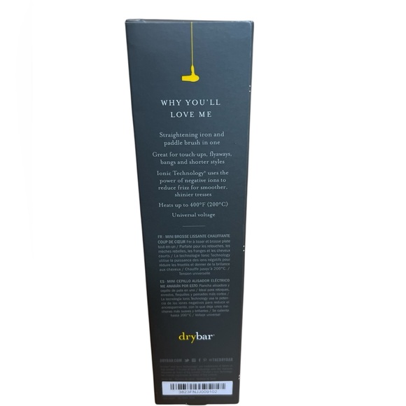 Drybar Mini Heated Straightening Brush - Yellow and Black NWT never used - Picture 3 of 6